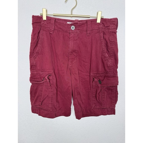 American Eagle Outfitters Other - American Eagle Outfitters Classic Cargo Shorts Men Size 32 Red Cotton Outdoors